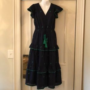 J Crew cotton voile tiered midi dress sz 12